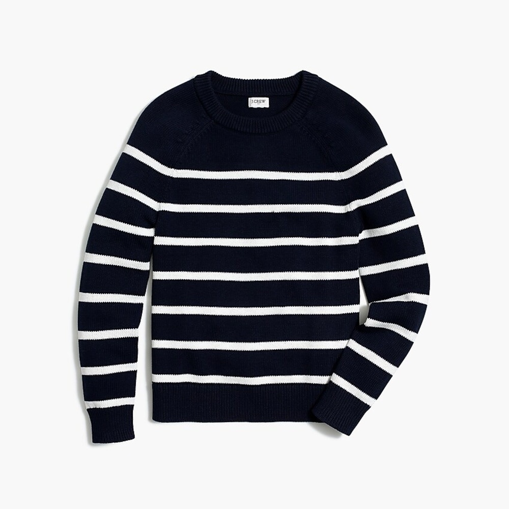NWT J.Crew Factory raglan striped sweater navy XXS